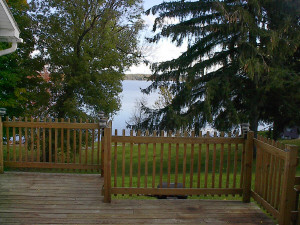 Deck overlooking Black Lake